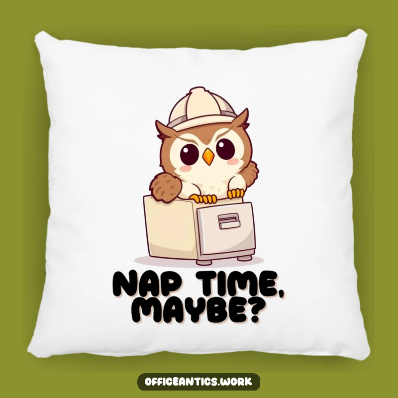 Comfy Funny Owl Hard Hat Pillow: Soft Cushion for Workplace Chuckles