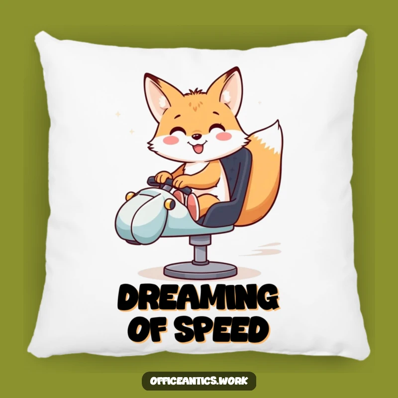 Soft Funny Fox Swivel Chair Pillow: Comfy Cushion for Racing Fans