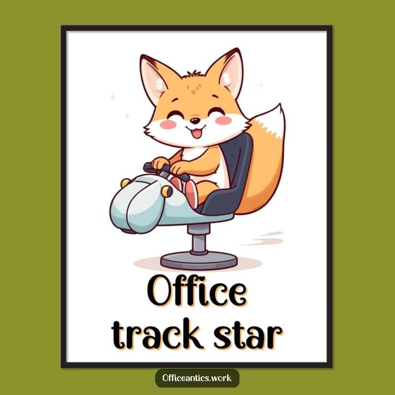 Funny Fox Swivel Chair Digital Art: Instant Download for Dynamic Decor