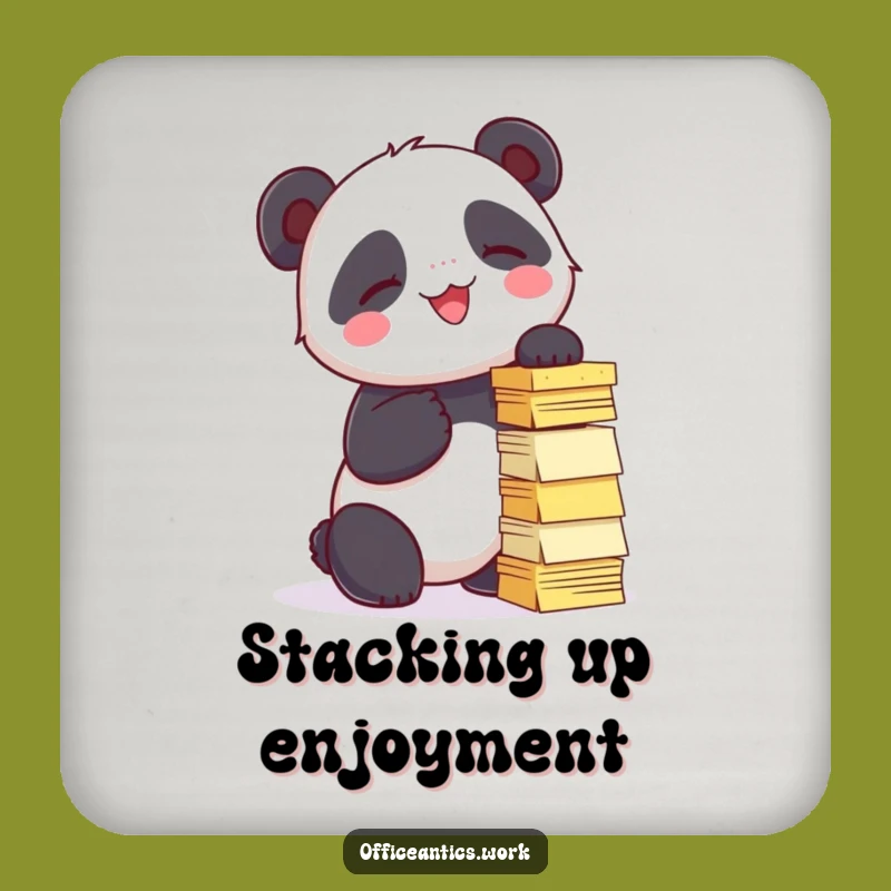 Funny Panda Sticky Note Coaster: Protect Surfaces with Playful Humor