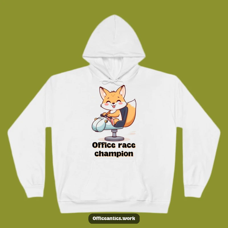 Cozy Funny Fox Swivel Chair Hoodie: Warm Adventures for Office Racers