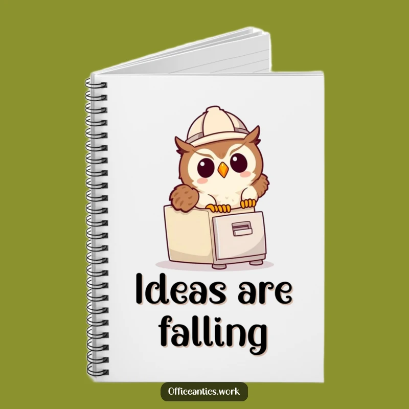 Funny Owl Hard Hat Notebook: Jot Down Ideas with Comical Flair