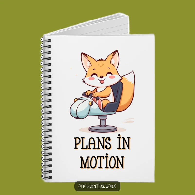 Funny Fox Swivel Chair Notebook: Organize Your Plans at Full Speed