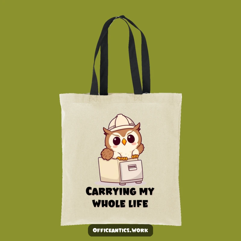 Funny Owl File Cabinet Tote Bag: Cute and Practical Workplace Companion